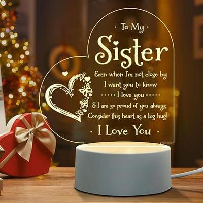 Love-Shaped 3D Acrylic Night Light Puzzle for Holiday Greetings