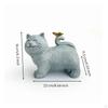 Статуэтка кошки с бабочкой, смола, солнечная садовая фигурка-светильник, имитация камня, арт-объект для сада, патио, для садоводов,