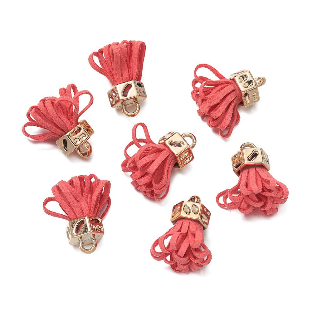 10pcs DIY Jewelry Leather Velvet Small Fringed Earrings Hair Accessories