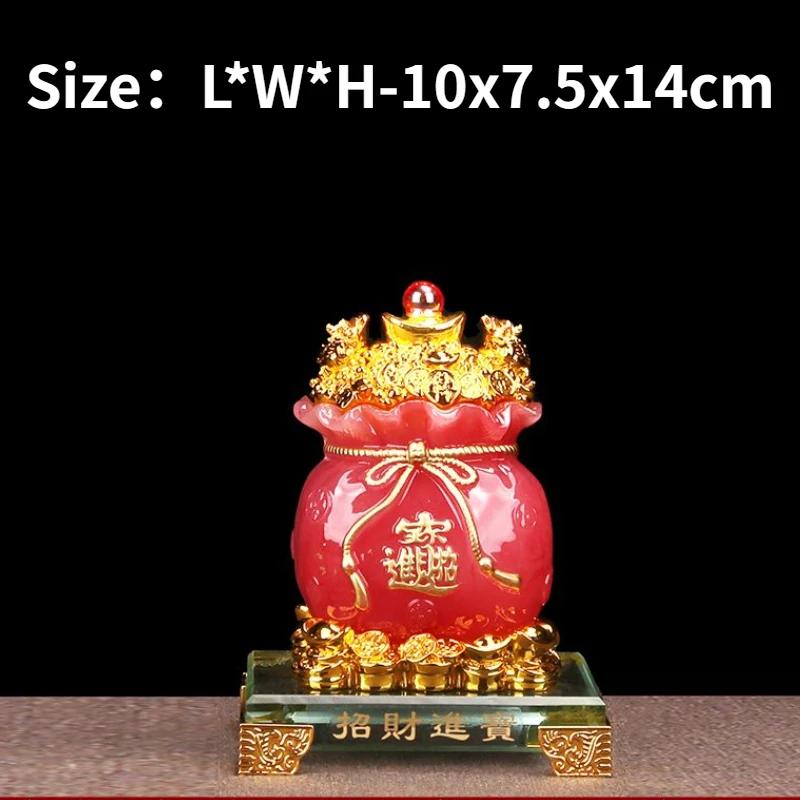 

Attracting Wealth and Treasure Ornaments Golden Toad Living Room TV Wine Cabinet Decorations High-end Office Store Opening Gift красный