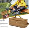 Large Capacity Camping Cookware Organizer with Handle Picnic Organizer Box Oxford Cloth Double Zippers for Climbing Picnic