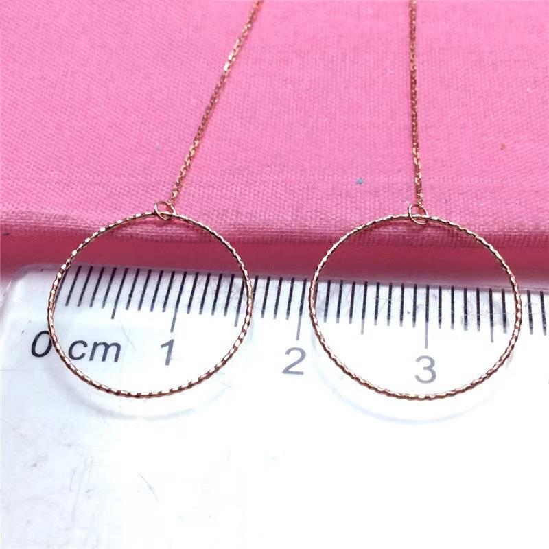 Exquisite Russian 585 Purple Gold Fashion Versatile Large Circle Earphone Women'S Foreign Gas Plated Rose Gold Earphone Women'S