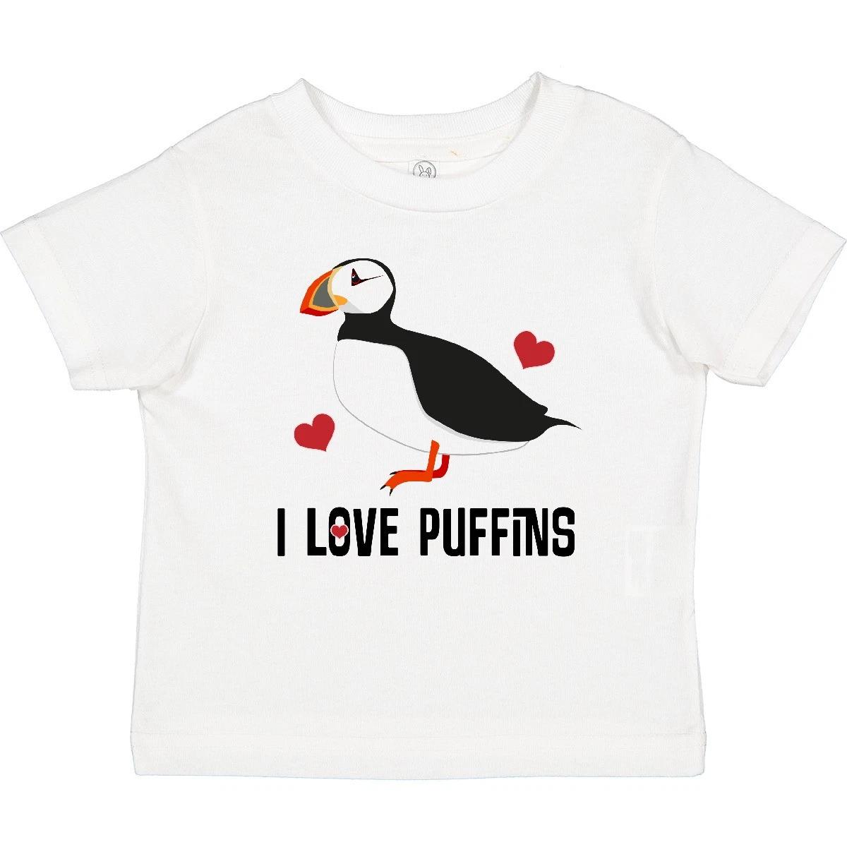 Inktastic I Love Puffins Cute Birdwatcher Baby T-Shirt Birds Shore Coastal Lover 100
