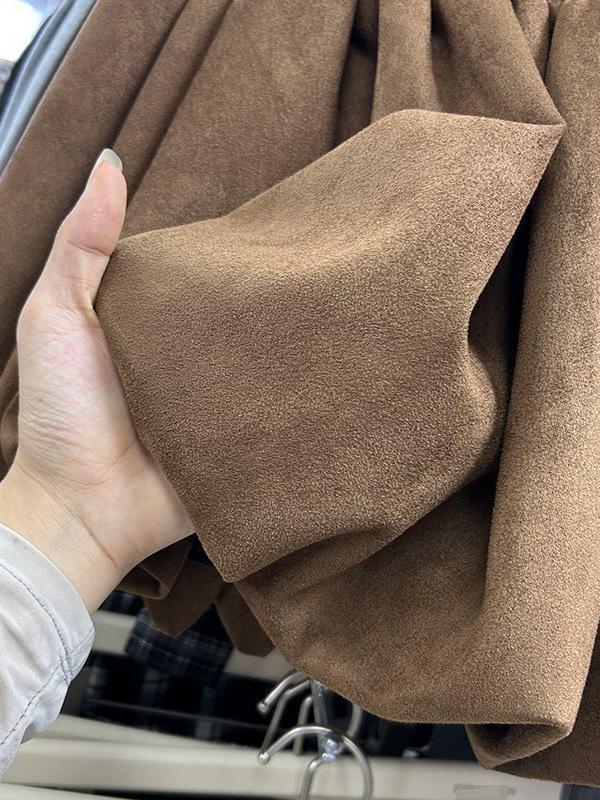 Korean Style Plush Skirt: Age-Reducing, Autumn/Winter, Slimming, Anti-Exposure, Flower Bud Design