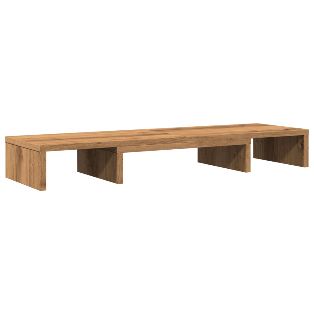 Adjustable Monitor Stand Artisan Oak Finish 80 X 24 X 10.5 Cm