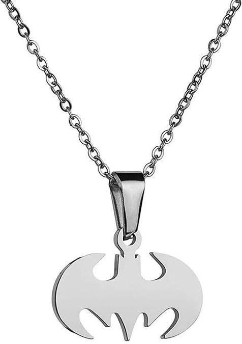 

Simple Personality Silver Color Stainless Steel Cartoon Bat Pendant Necklace for Women Halloween Collar Chain Trend Jewelry Gift серебряный