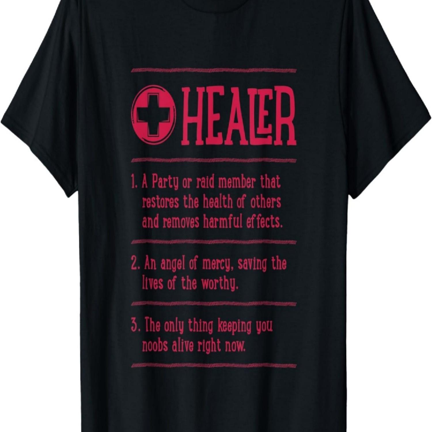 

WoW Funny Healer Role Gaming Heals T-Shirt(1) S чёрный