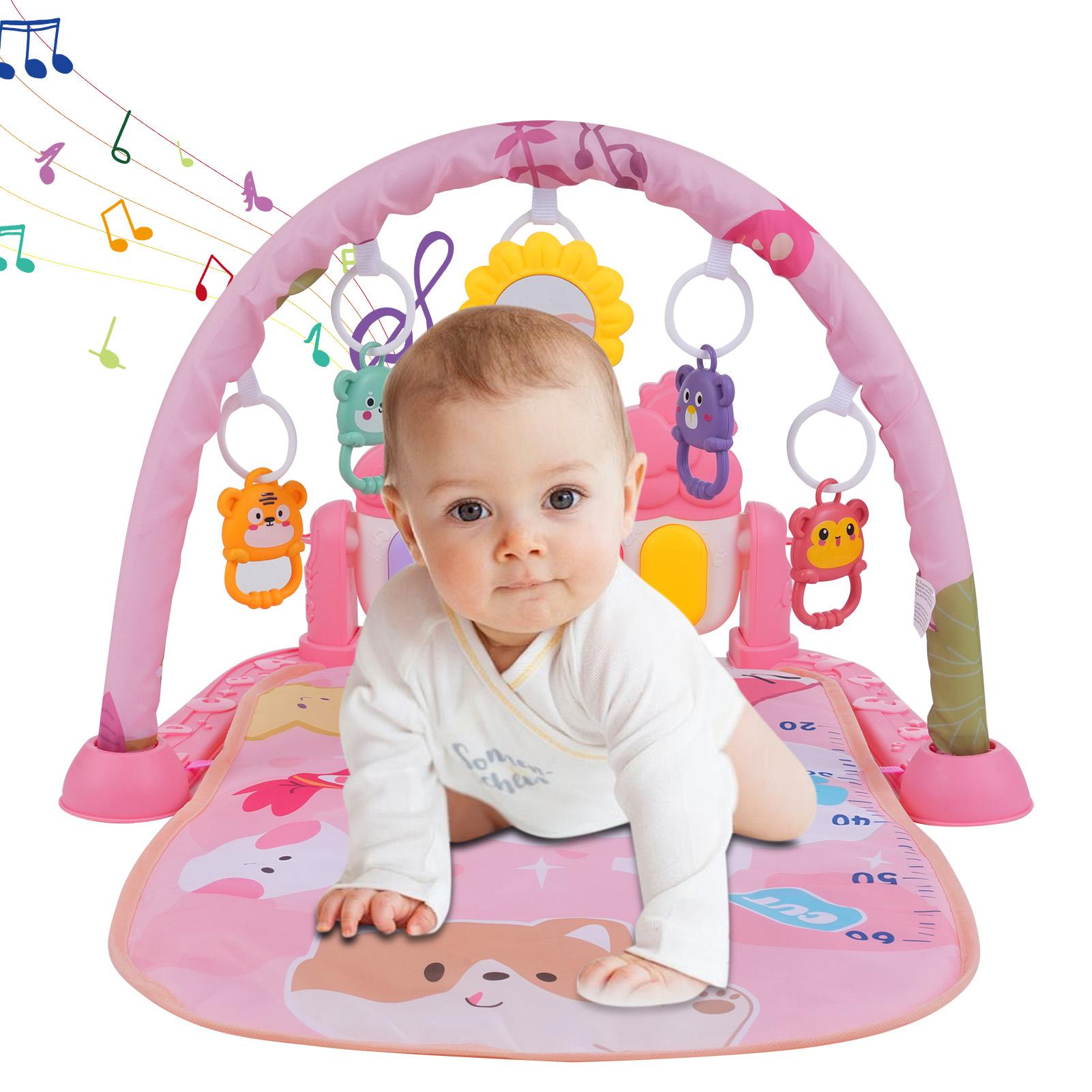 

Baby Piano Play Mat, Kick and Play Musical Activity Gym, Baby Crawling Mat, Tummy Time Mat for 0 12 Months Infants, 4 розовый