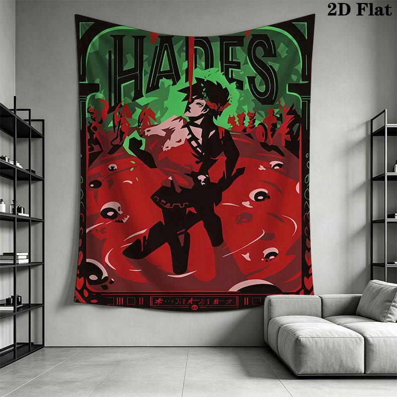 Game Characters of Hades Wall Hanging Printed Fabric Blanket Decorative Tapestries for Bedroom Living Room Home Decor