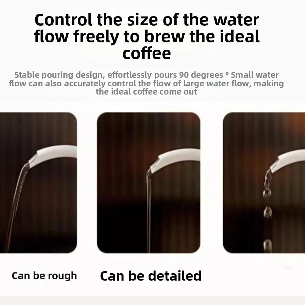 600ML Pour Over Coffee Kettle Wood Handle Drip Filter Coffee Maker Hand Brewing Kettle  Picnic