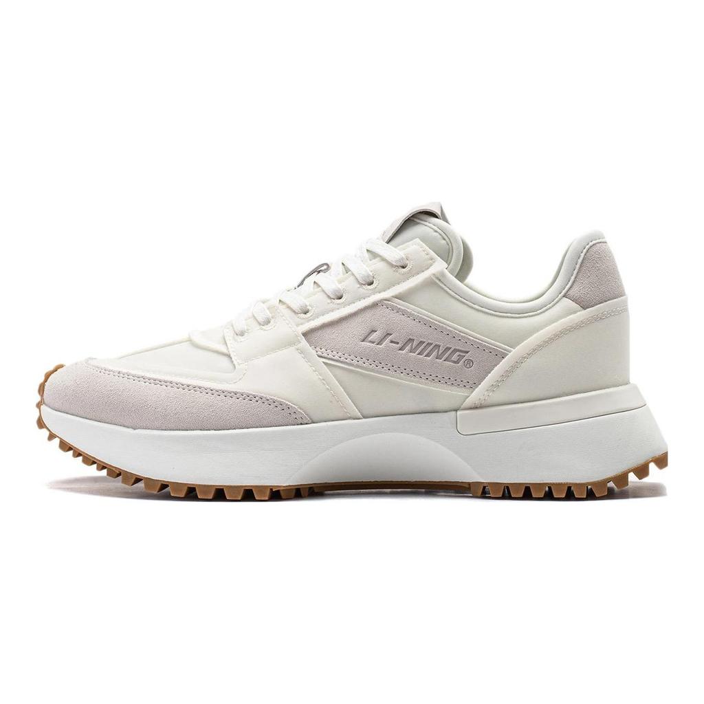 Li Ning 001 Vntg Lightweight Abrasion Resistant Low top Running Shoes Women's White AZGT034-1