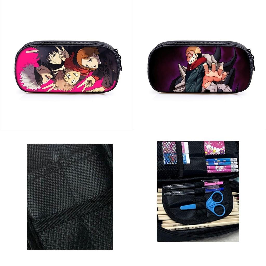 Jujutsu Kaisen Pencil Box With Large Capacity For Students And Makeup Essentials