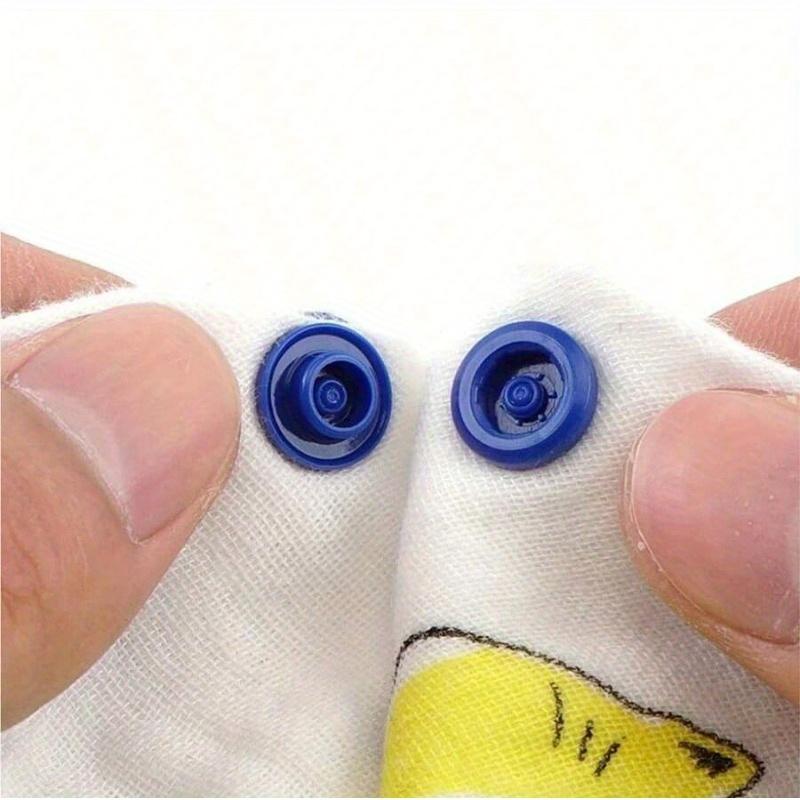 50 Sets Round Snaps Buttons For Bib T5 Plastic Press Button Fastener Snap For Clothes Accessories DIY Crafts