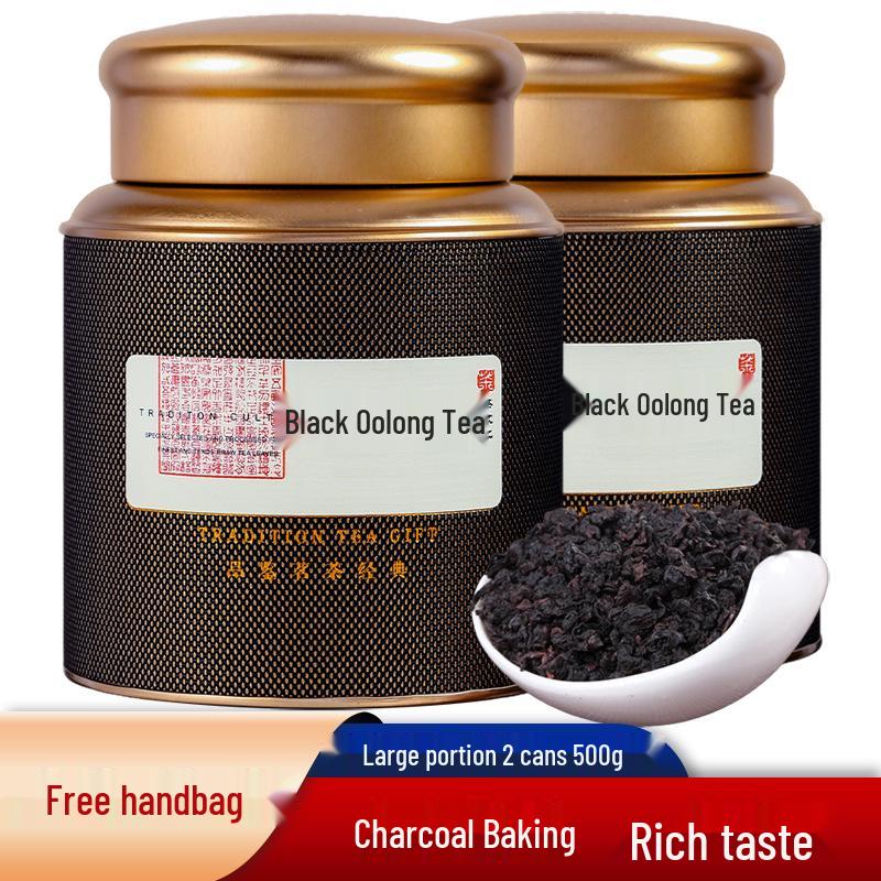 Настоящий высокогорный черный улун из Фуцзяня 500 г - Угольная обжарка для насыщенного аромата 500g