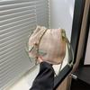 Stylish 2024 Woven Bucket Bag For Women Trendy Street Fashion Small Crossbody