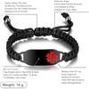 Medical Alert Bracelets for Women Personalized | Medical Alert ID Bracelets | Tow-Tone Polyester Rope Handmade Braided Emergency Bracelet, Adjustable