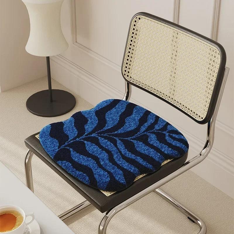 

1PC Fleece Sitting Cushion for Chair Non-slip Square Floor Tatami Mat Student Chair PillowSofa Pad for HomeDecor floor cushion 40x40cm синій