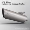 Silencieux d'échappement de moto M12-B en acier inoxydable de 51 mm pour modification