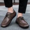 Fashion Casual men's leather shoes Classic and minimalist style Work and daily office Comfortable outdoor shoes Plus Size lace-up