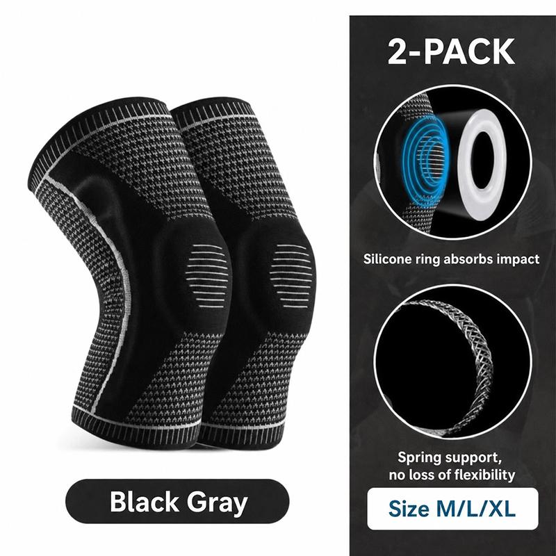 1Pair Knee Pads 360-Degree Knee Support Flexible Fabric Comfortable And Non-Slip For Running, Basketball, And Weightlifting