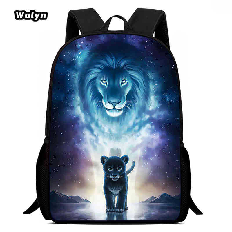 Lion King Schoolbag High Definition Printing Multi-Function Cross-Border Burden Reduction Large Capacity Backpack