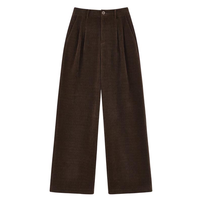 Women's College Style Corduroy Straight-Leg Pants