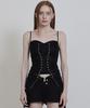 Eonibeu Lace Eyelet Corset Top Black
