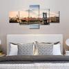 5Pcs Manhattan Bridge Paintings New York City Skyline Pictures Wall Poster Home Decor 5 Panel Room Decor Canvas Art HD Print