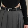 Belt Ladies Versatile Simple and Premium Bright Silver Buckle Belt Student Youth Decorative Korean Version Belt