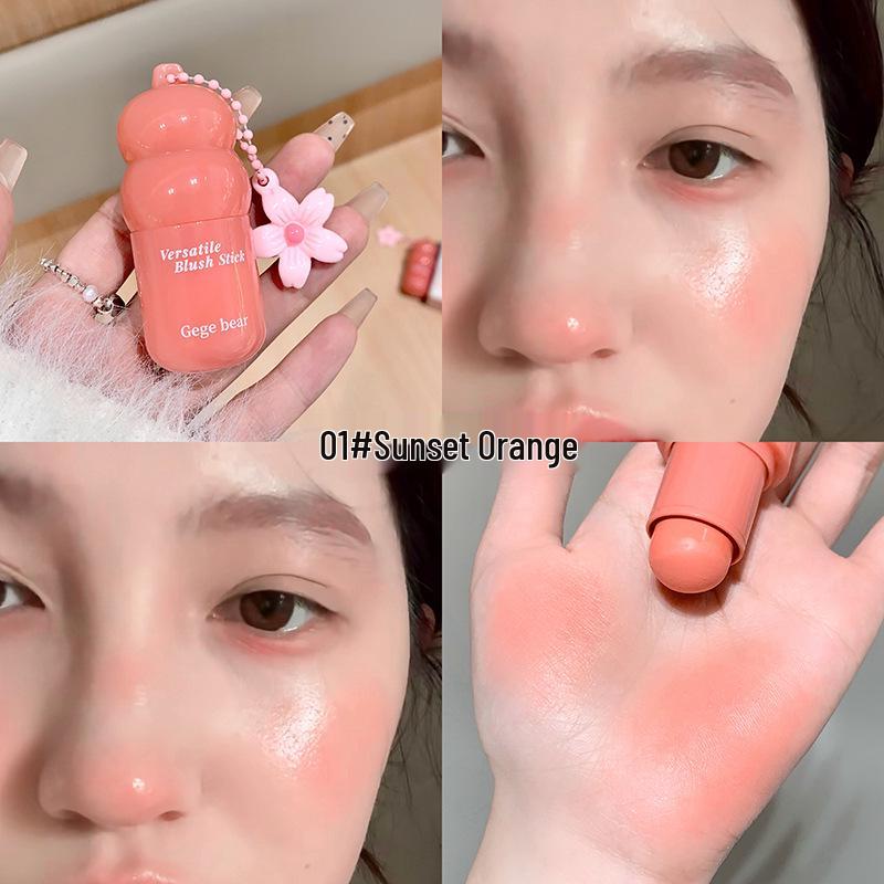 GegeBear Korean Style Multi-use Blush Stick: Matte Contouring/Highlighting for a Tender Complexion Enhancement