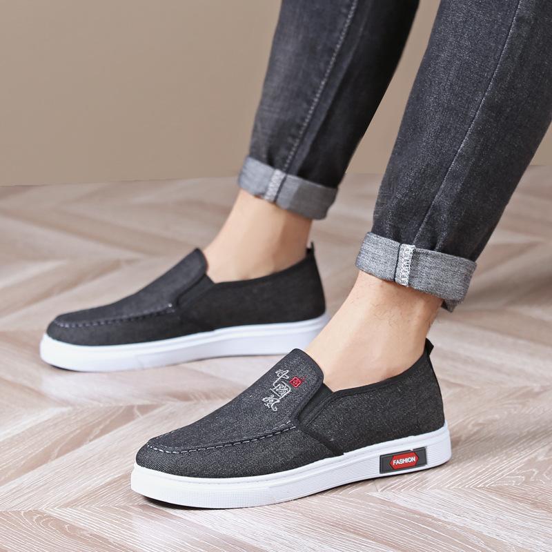 Men's Shoes Spring Breathable Casual Cloth Shoes One Pedal Non-slip Wear-resistant Shoes