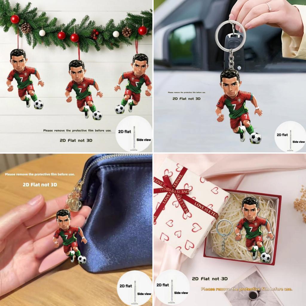 This Creative Hanging Decoration is Durable Lightweight and Multifunctional Ideal for Car Keychains and Backpacks C Ronaldo