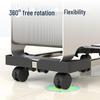 Adjustable Mobile Desktop PC Stand with Wheels and Heightened Bracket