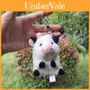 Encantador Chaveiro de Pelúcia Panda e Vaca de 15cm Macio e Fofo Acessório de Desenho Animado