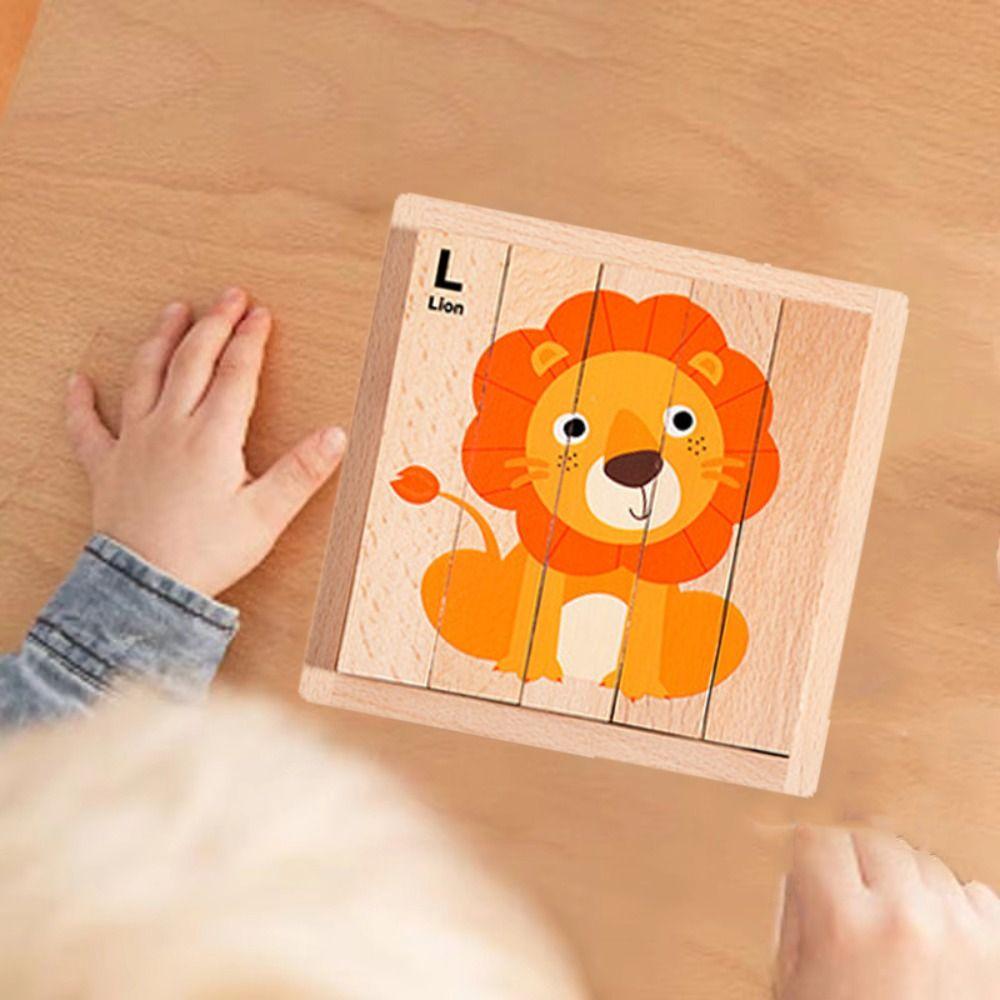 

Matching Traffic Wood Puzzle Toys Wooden Educational Jigsaw Toys Girls Boys Style A