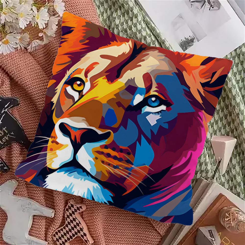 Cool Animal Wolf Tiger Pillow Case Pillowcase Home Sofa Cushions Car Cushions Pillowcover Office Pillowshell Pillow