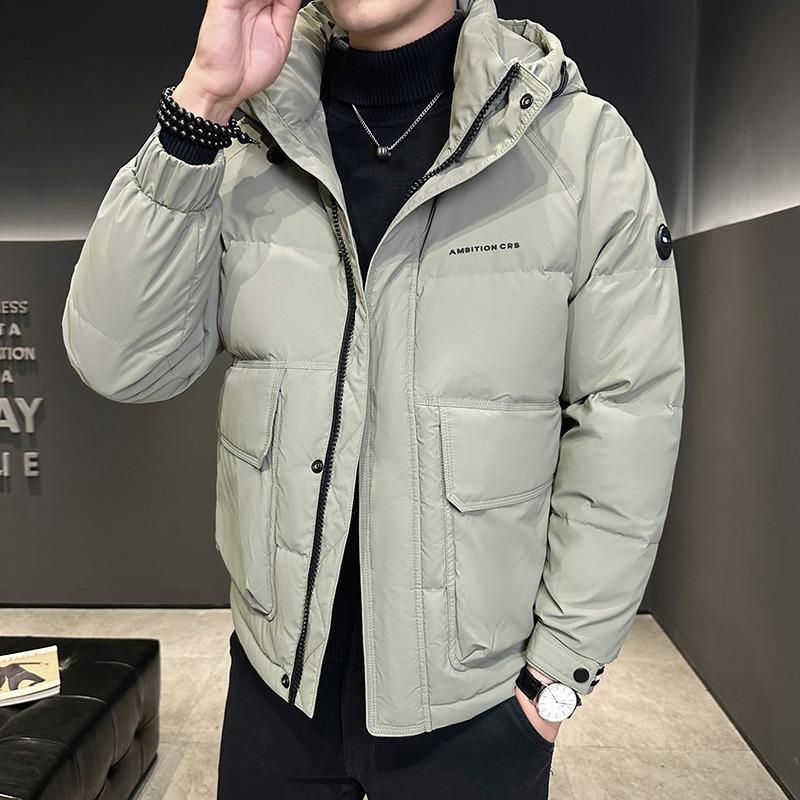 Outdoor Mountain Tide Brand Hooded Down Jacket Can Be Opened Twice To Keep Warm and Thickened Bread Jacket Men