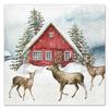 Pack of 20 Paper Napkins 33 X 33 Cm Rennes and House In the Snow