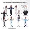 Soft Poseable Plush Toy Figure with Internal Wire for Display and Decoration