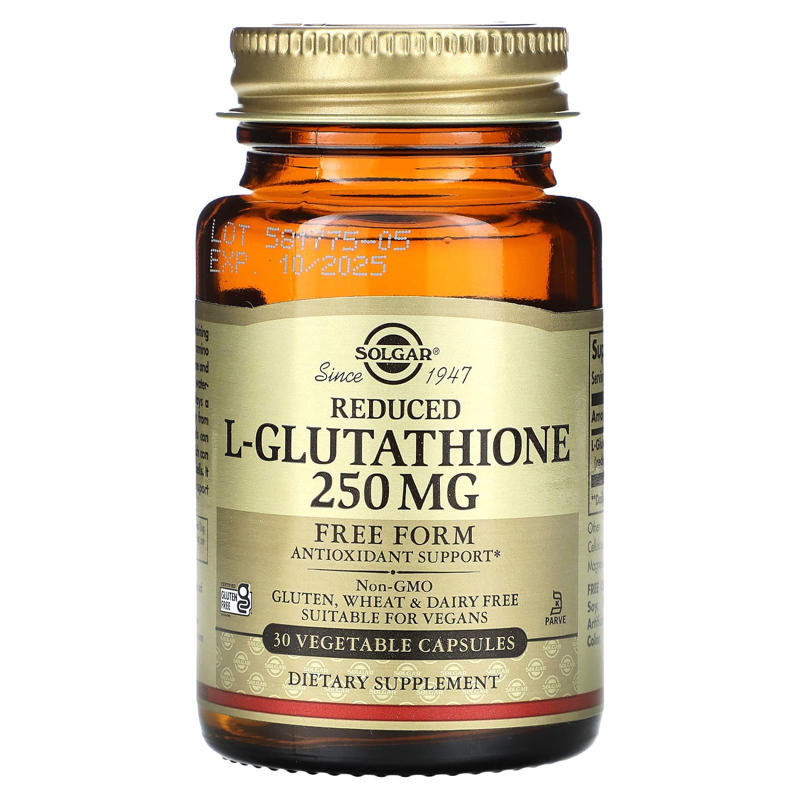

Reduced L-Glutathione, 250Mg, 30 Veggie Caps