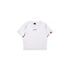 YONEX 245Ts014F White Women'S Orange Stitch Crop Short Sleeve T-Shirt