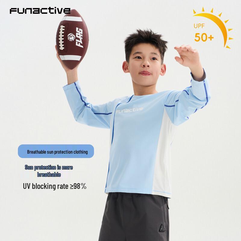 

FUN ACTIVE Boys Cool-Touch UV Protection Long Sleeve Sports T-Shirt 160
