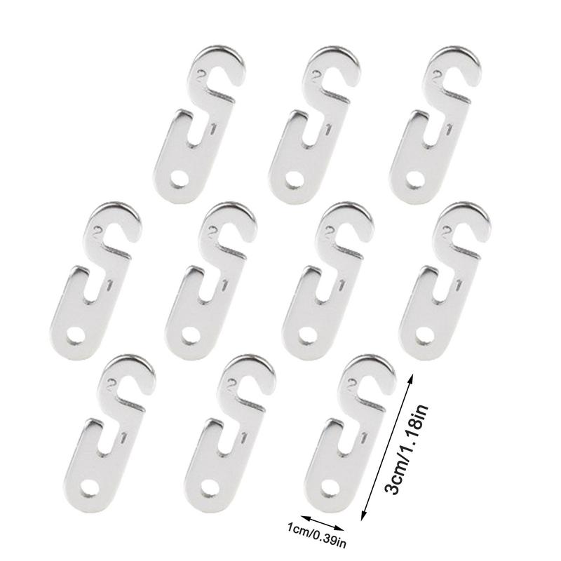 10PCS Adjustable Camping Tent Cord Rope Buckle S Type Tensioners Fastener Kit Outdoor Camping Tent Rope Tensioner Fixed Tool