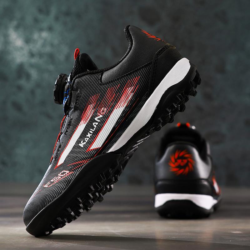 Children'S Football Shoes Training Shoes Tf Broken Nails Free Lace-Up Rotary Buckle Boys And Girls Primary School Boys' Sports Shoes