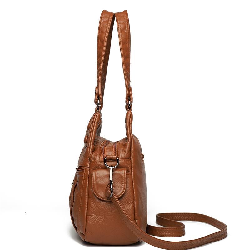 Bag for Women 2024 New High-end Soft Leather Women's Shoulder Bag Casual Large Capacity Middle-aged Mother Bag Diagonal Cross Ba