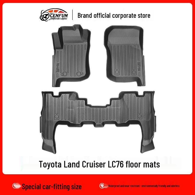 Fits 2023-present Toyota Land Cruiser LC71/LC76/LC79 TPE Car & Trunk Floor Mats