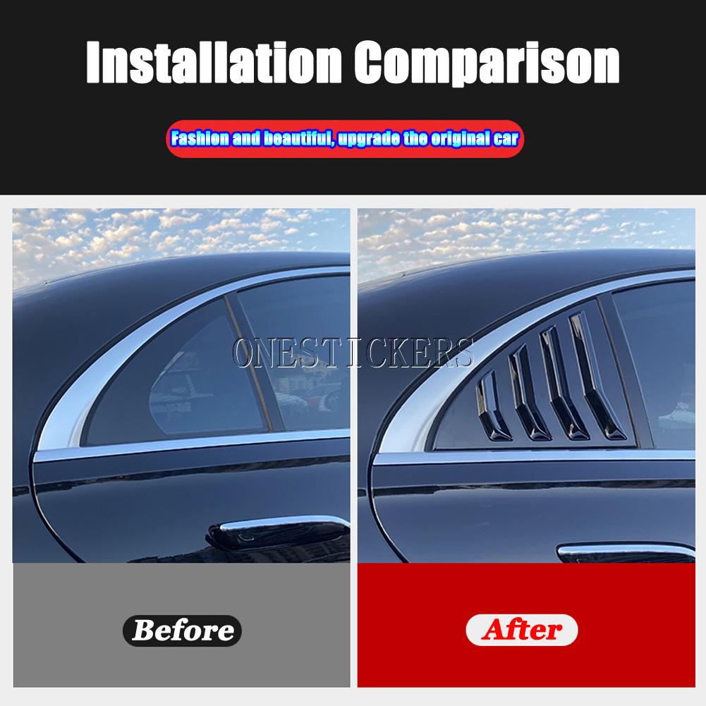 For Mercedes Benz S Class W223 S350L S400L S450L S500L 480 580 680 2021-2026 Car Rear Window Triangle Shutters Louver Cover Trim