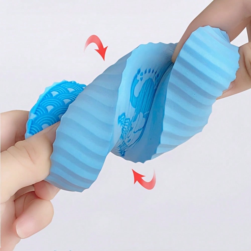 1pcs Fish Scale Pattern Three-Dimensional Bath Sponge, Painless Scrubbing Tool, Deep Cleansing Bath Sponge That Does Not Harm The Skin During Bathing