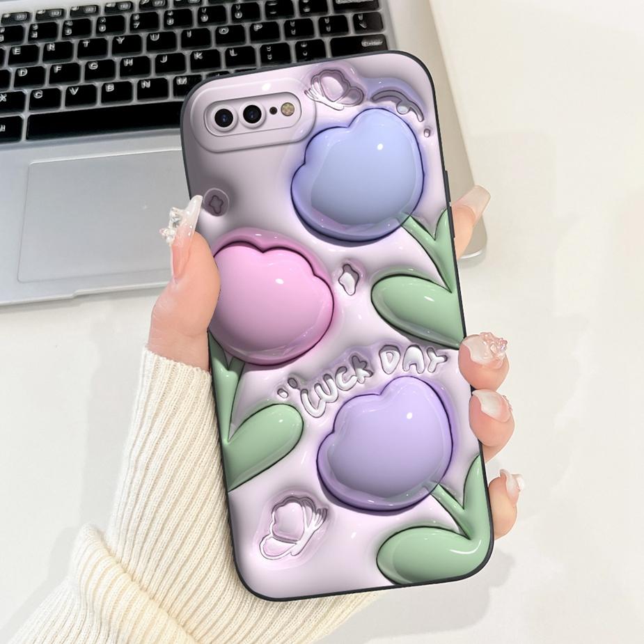 For Apple iPhone 7 Plus Case iPhone8 Plus Luxury Candy Painted Cover Shockproof Phone Case For iPhone 8 iPhone7 Plus Soft Fundas