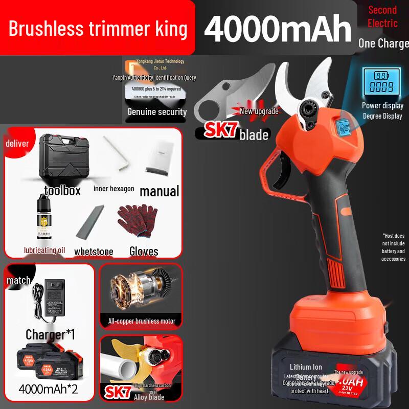 TOSRWELL Cordless Electric Garden Pruner Kit CN plug (adapter included)